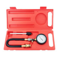 Car Motorcycle Pressure Gauge Tester Kit Petrol Gas Engine Compression Leakage Diagnostic Compresson Meter Tool Case 8Pcs 3Pcs