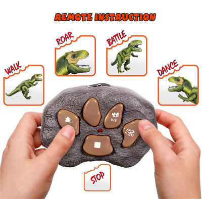 ไฟฟ้า RC ไดโนเสาร์เด็กของเล่นสัตว์เลี้ยงซอรัสเร็กซ์การควบคุมระยะไกลสัตว์รุ่นตา S Hine เดินเสียงสำหรับเด็กของขวัญเด็ก