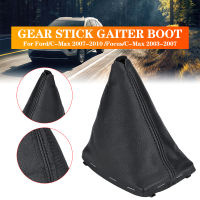 สีดำเกียร์ KNOB SHIFT Stick Gaiter รถหนังเกียร์ปลอกคอ Gaiter BOOT สำหรับ Ford/C-MAX 2007-2010/Focus/C-MAX 2003-2007-glsunjugdd