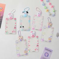 Cute Cartoon Goo Card Holder PVC 3-inch Idol Photo Sleeves Keychain Student ID Bus Card Holder Picture Protector Stationery