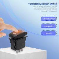 Turn Signal Rocker Switch LED for RV Vehicle Off-Road Pickup Tractor Boat Motorcycle 4Pin Universal Switch