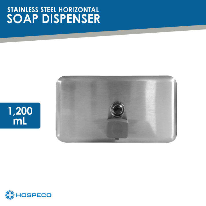 HOSPECO Stainless Steel Manual Liquid Soap Dispenser (Horizontal) 1200 ...