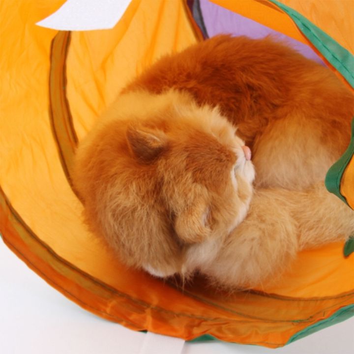 โลกผลิตภัณฑ์สัตว์เลี้ยงร้านค้า-อุโมงค์แมวพับได้ของเล่นลูกแมวรูปหลอดตัวแอลสำหรับหมูจริงกระต่ายคุ้ยเขี่ย