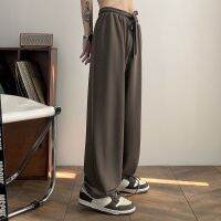 Drape Long Man Pants Wide Leg Oversize Pants Casual Sport Sweatpants Male Coffee Vintage Y2k Streetwear Straight Trousers