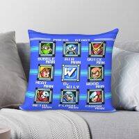 [HOT SHXLLOWWQWH 522] Mega Man 2 Stage Select Square ปลอกหมอนโพลีเอสเตอร์ผ้าลินินกำมะหยี่รูปแบบ Zip Decor ปลอกหมอนโซฟาเบาะ Case