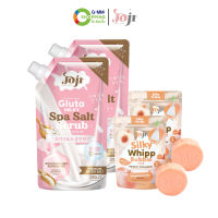 Joji Secret Young โจจิ ซีเคร็ท ยัง เกลือสครับขัดผิวสูตรกลูต้าไธโอนน้ำนม350g. 2 ชิ้น+สบู่วิปโฟมกลูต้าและพีช 2 ชิ้น #126803