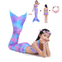 2022 Girls Swimmable Mermaid Tail Princess Dress Kids Holiday Mermaid Costume Cosplay Swimsuit Birthday Children Beach Clothes