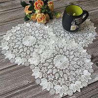 New Lace Round White Embroidery Table Place Mat Wedding pad Cloth Drink Placemat Cup Mug Dinner Tea Coaster Glass Doily Kitchen