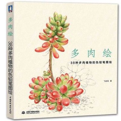 ดินสอจีนสมุดวาดเขียน38ชนิด Succulent พืชดินสอสีวาดรูปหนังสือศิลปะสำหรับวาดรูป Tutorial Art Book