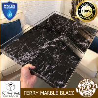 ACRYLIC SERVING TRAY MARBLE BLACK COLOR ถาดอะคริลิค ถาดลายหินอ่อน สีดำ เคลือบอะคริลิค ถาดเสิร์ฟ ถาดเสริฟ ทรงสี่เหลี่ยมผืนผ้า ถาดใส่ของ ขนาด 60x40X2.4CM