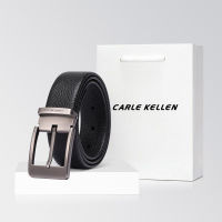 CARLE KELLEN เข็มขัดผู้ชายของแท้หัวเข็มขัดผู้ชายแบบลำลองธุรกิจเข็มสำหรับหนังอินเทรนด์วัยรุ่นหนังวัวแท้ Pbeltophnin