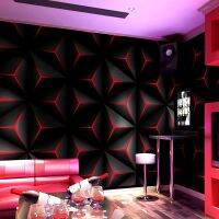 Ktv Wallpaper Hall Flash Wallcloth 3D Stereo Plane Geometric Patterns Theme Box Background Pape Mural Theme Wallpaper