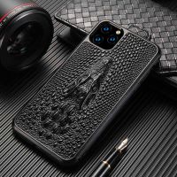 Genuine 3D Dragon Head Grain Cow Leather phone case For 13 Pro Max 12 Mini 12 11 Pro Max X XS Max XR 6 6s 7 Plus 8 plus