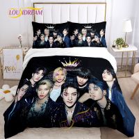 【hot】✽ Printed Stray Kids Set Quilt Cover Three Piece Size Bed Duvet