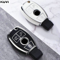 โครงเปลือกนอกเคส Kunci Remote Mobil TPU Fob สำหรับ Mercedes Benz A B C E R Class GLS Glla GLK GLC ซีแอลเอสซีแอลเอ AMG W204 W205 W212 W176 W463