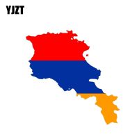 YJZT 13.6CM*6.6CM Personality Armenia Flag Car Sticker Reflective Decal Car Styling 6-0842 Bumper Stickers Decals  Magnets