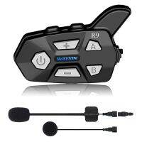 【LZ】☊▪  WAYXIN-Capacete de Motocicleta Interfone 6 Rider Falando Mesmo Tempo 1500m para Bluetooth Emparelhamento Universal Rádio FM IP67 R9 1Pc