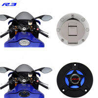 โลโก้ YZF-R3อุปกรณ์มอเตอร์ไซค์ก๊าซเชื้อเพลิงถังฝาครอบ CNC อลูมิเนียมสำหรับ YAMAHA YZF R3 YZFR3 YZF-R3 2015-2017