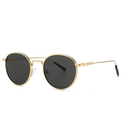 Men 39;s Round Sunglasses Retro Metal Gold Black Brown Classic Sun glasses Fashion Woman Accessories Gifts Drop ship