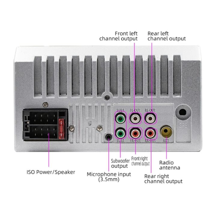 อัพเกรด-double-din-car-stereo-auto-car-radio-รองรับวิทยุ-fm-usb-tf-output-power-4x60w-7สีปุ่มไฟ12-14-4v