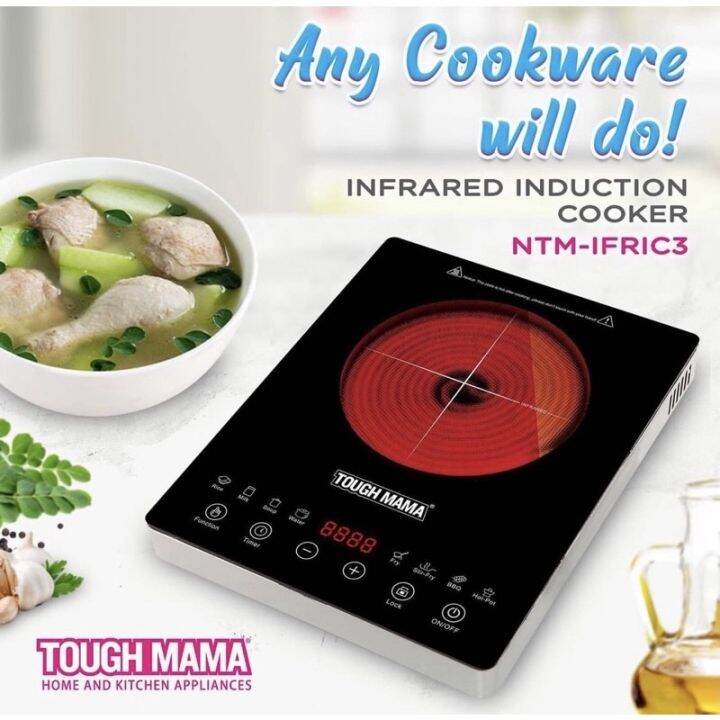 induction cooker Tough Mama NTMIFRIC3 Infrared Induction Cooker Black Crystal Plate Electric