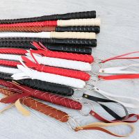 Spot parcel post Free Shipping Pure Cowhide Whip Performance and Catwalk Horsewhip Horse Riding Workout Whip Film and evision Props Whip escopic Whip Dog Training