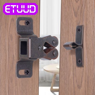 ☫ 1Pcs Double Ball Roller Catches Cupboard Cabinet Prong Doors Latch Hardware Tool Closer Bronze Double Roller Catch Latch Locks