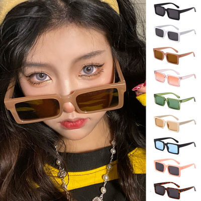Women Aesthetic Shades Sunglasses for Women Beach Fashion Sunnies Studios Retro Square Eyeglasses Colour Eyewear