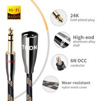 TODN HiFi cable audio XLR cable 6N OCC Audio calble 6.5mm aux plug convert XLR plug