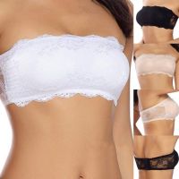 ผู้หญิง Tube Top Cut Out ที่ไม่มีสายหนัง Bra Tube Top Lace Crop Bandeau Bra ชุดชั้นใน Femme