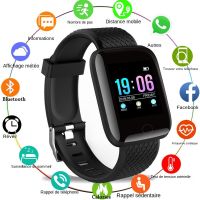 116 Plus Smart Bracelet Sports Bracelet D13 Color Screen Bracelet Sports Pedometer Bluetooth Reminder Heart Rate Blood Pressure  Pedometers