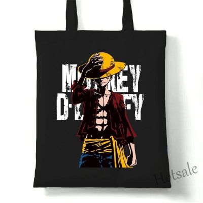 【hot sale】✱✓ C16 Anime One Piece Luffy Canvas Bag Women Shoulder Tote Bag Female Large-capacity Sling Shopping Bag