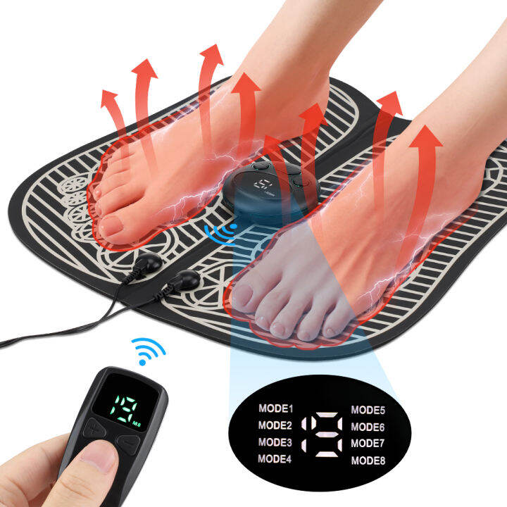 Heating EMS Foot Massager Mat Foot Stimulator Therapy Calves Massage 8