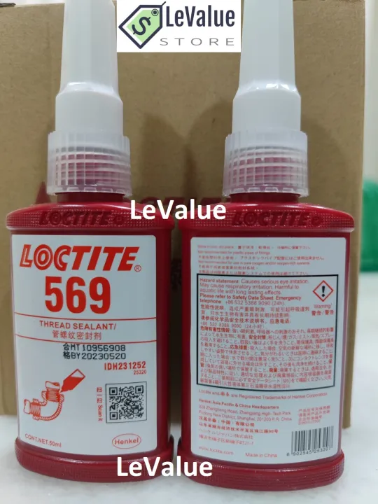 【New Ready Stock】LOCTITE 569 Hydraulic Sealant Thread Sealant 50ml with