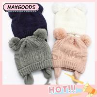 MAXG Cute Thick Headwear Winter Ear Warm Headwraps Baby Bonnet Muts Baby Girl Hat Knitted Hat Beanie