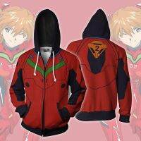 evangelion asuka langleyu เสื้อแจ็คเก็ตคอสเพลย์มีฮู้ดและซิป