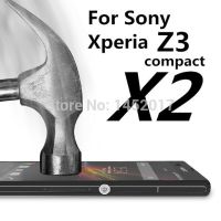 2ชิ้น * (ด้านหน้า + ด้านหลัง) สำหรับ Xperia Z3 Mini Unitech ขนาด9ชั่วโมง0.2มม. Sony Xperia Z3 Compact ปกป้องหน้าจอสำหรับป้องกันการระเบิดกระจกเทมเปอร์