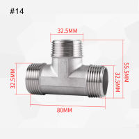 304 สแตนเลส TEE ท่อน้ำเชื่อมต่อ 1/2 3/4 ภายในหรือภายนอกกระทู้ 3 WAY T เชื่อมต่ออุปกรณ์ประปา