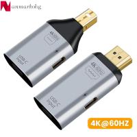 ANMARKOHG แล็ปท็อปมอนิเตอร์ PD ชาร์จ100W ตัวแปลง USB C ไปยังสาย HDMI อะแดปเตอร์ Type-C To Dp/ HDMI-Compatible/Mini DP