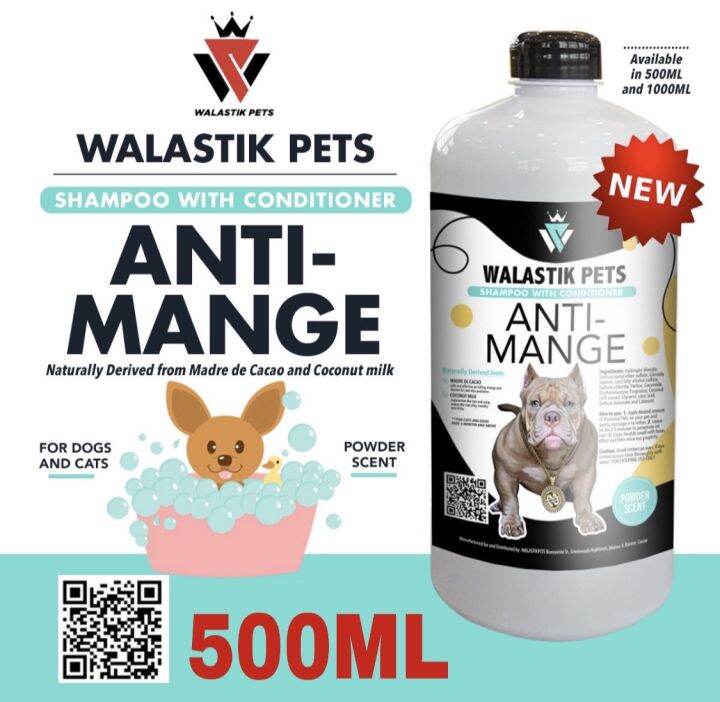 WALASTIK PETS 500ML Shampoo ANTIMANGE Lazada PH