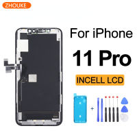 Incell LCD สำหรับ iPhone 11 Pro หน้าจอแสดงผลพร้อมอะไหล่ไม่มีพิกเซลที่ตายสัมผัสทำให้เป็นดิจิทัลประกอบ3มิติ