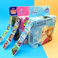 200 Sheets/Box Disney Cartoon Pull Out Stickers Princess Frozen Mickey Mouse Minnie Sticker Girl Boy Teacher Reward Toys Gift