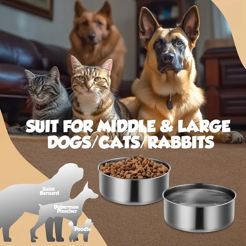 Hanging Pet Bowl, Dog Crate Bowl Dog Kennel Bowl 3 Size 2 Pack Non Spill Stainless  Steel Food Water Bowls Bunny Feeder with Hook for Dogs Cats in Crate Cage  Kennel 