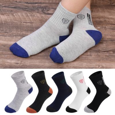 ‘；’ 5Pairs Breathable Cotton Sports Stockings Men Bamboo Fiber Autumn And Winter Men Socks Sweat Absorption Deodorant Business Sox