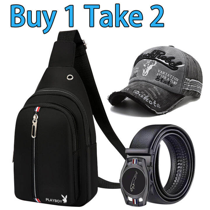 Men's Messenger Bag Waterproof Chest Bag Multifunction Shoulder Bag