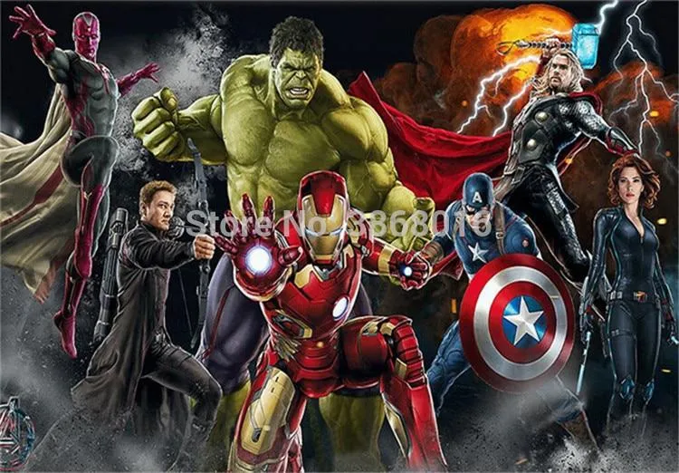 140x70cm 3D Avengers Photo Wallpaper Hulk Iron Man Captain America Mural  Boys Bedroom Any Size Mural | Lazada PH