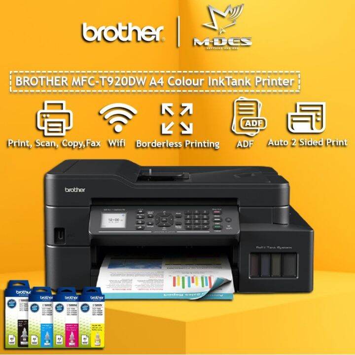 Brother MFC-T920DW A4 All In One Wireless Ink Tank Printer ( Print ...