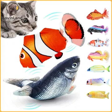 Electric Flopping Fish 10.5, Moving Cat Kicker Fish Toy, Realistic Floppy Fish  Dog Toy, Wiggle Fish Catnip Toys, Motion Kitten Toy, Plush Interactive Cat  Toys, Fun Toy for Cat Exercise 