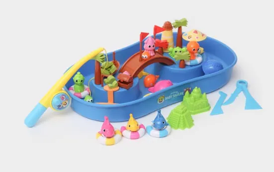 ✓Pinkfong Baby Shark Water Park Fishing & Sand 2in1 Play Toys