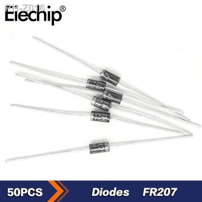 hot♗△✒  50PCS FR207 1000V Rectifier Diode Ultra-Fast Recovery Diodes electronic components